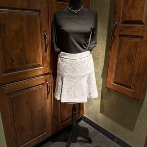 Ann Taylor Light Gray Wool Mini Skirt
